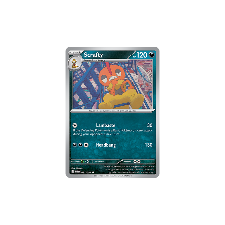 Scrafty 061/091 - Paldean Fates Enkeltkort