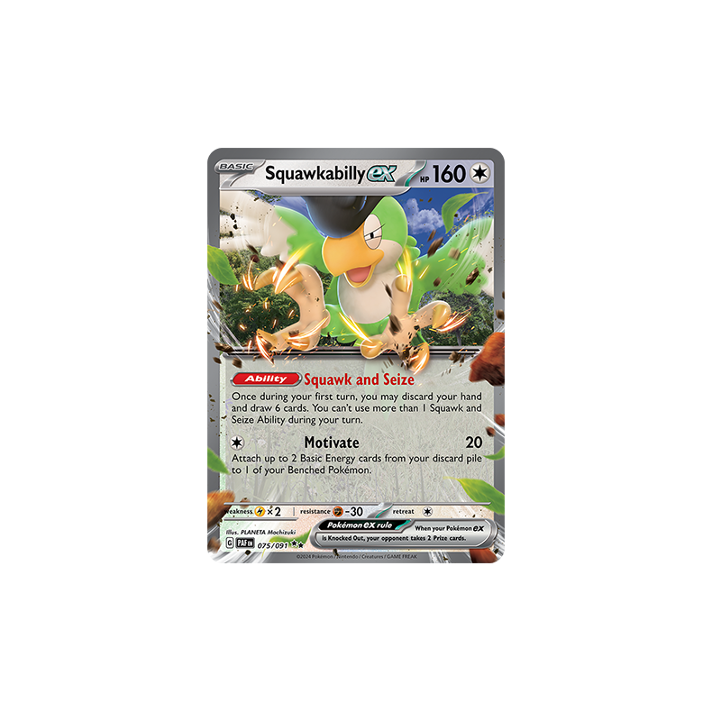 Squawkabilly ex 075/091 - Paldean Fates Enkeltkort