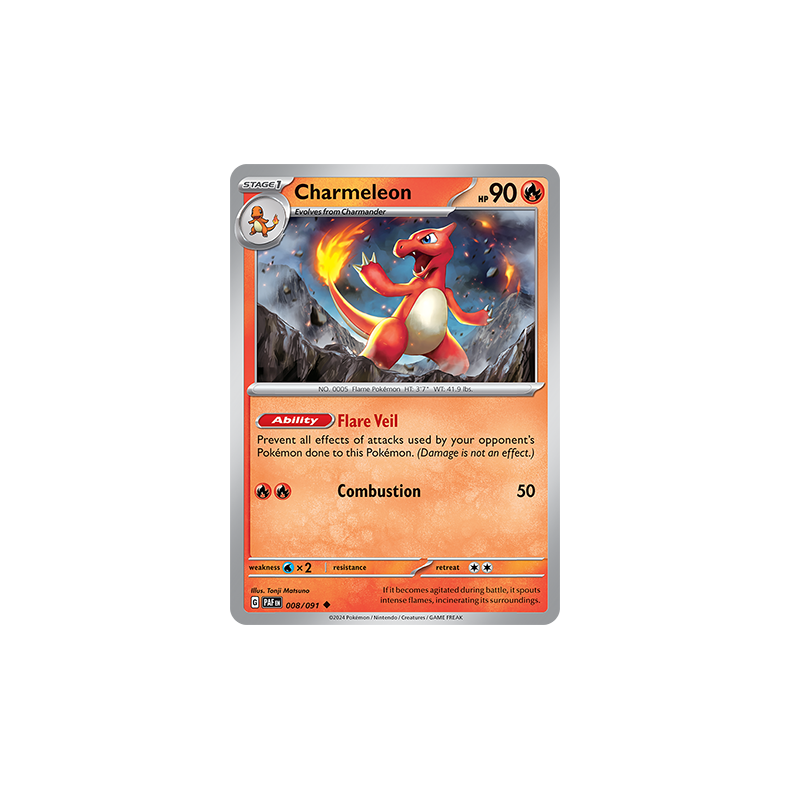 Charmeleon 008/091 - Paldean Fates Enkeltkort