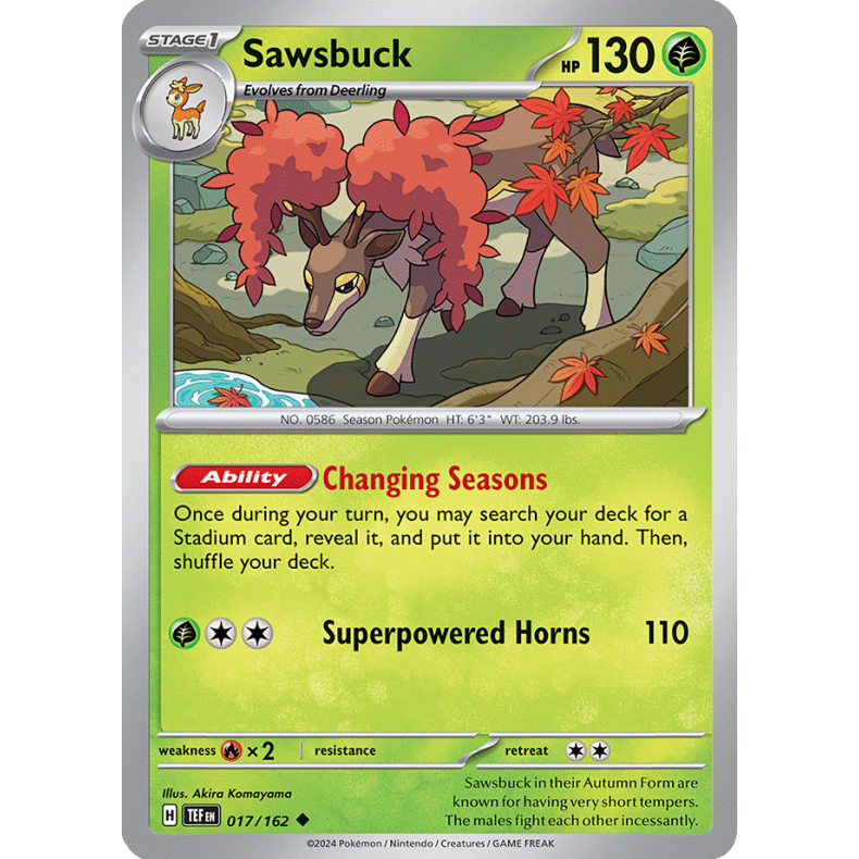 Sawsbuck 017/162 - Temporal Forces Enkeltkort