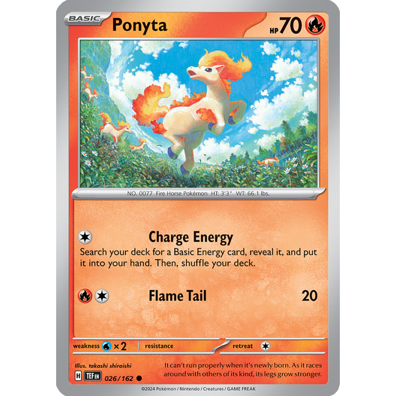 Ponyta 026/162 - Temporal Forces Enkeltkort