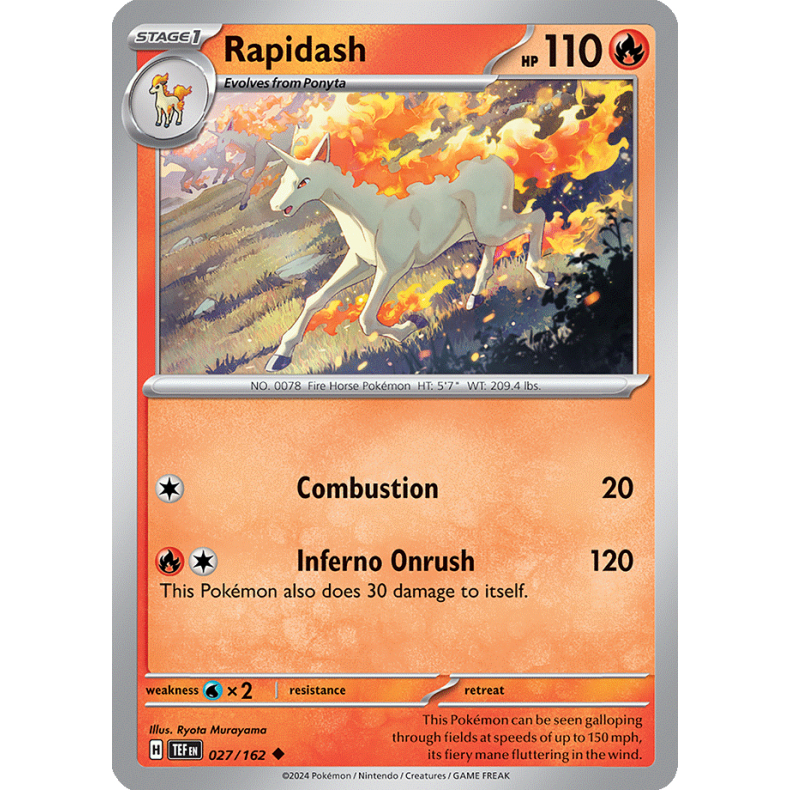 Rapidash 027/162 - Temporal Forces Enkeltkort