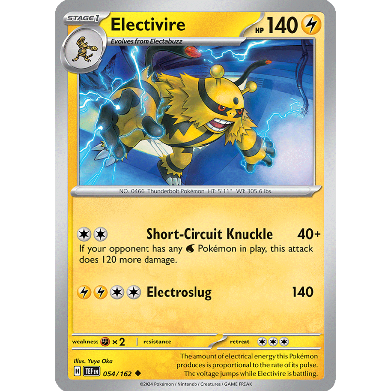 Electivire 054/162 - Temporal Forces Enkeltkort