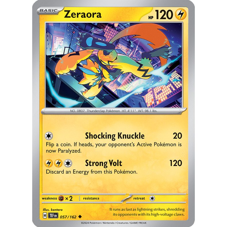 Zeraora 057/162 - Temporal Forces Enkeltkort