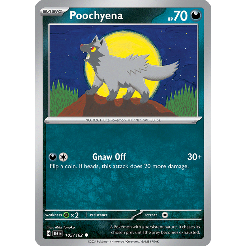 Poochyena 105/162 - Temporal Forces Enkeltkort