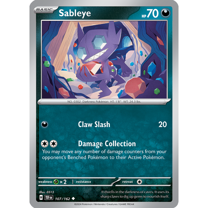 Sableye 107/162 - Temporal Forces Enkeltkort
