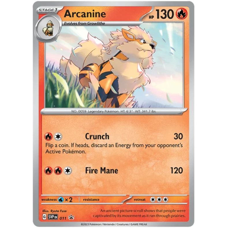 Arcanine SVP011 - Scarlet &amp; Violet Promo Kort SVP