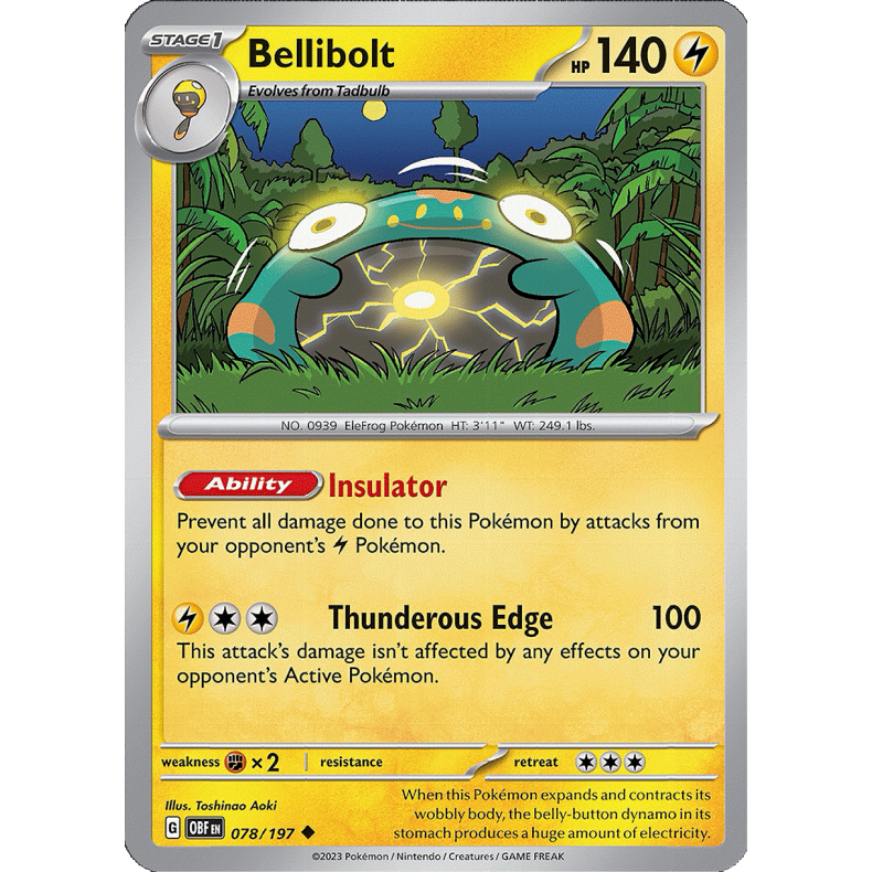 Bellibolt 078/197 - Obsidian Flames Enkeltkort