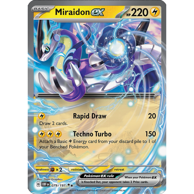 Miraidon ex 079/197 - Obsidian Flames Enkeltkort