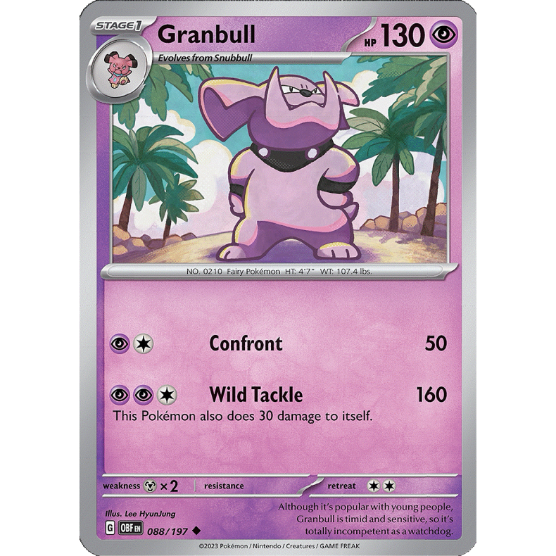 Granbull 088/197 - Obsidian Flames Enkeltkort