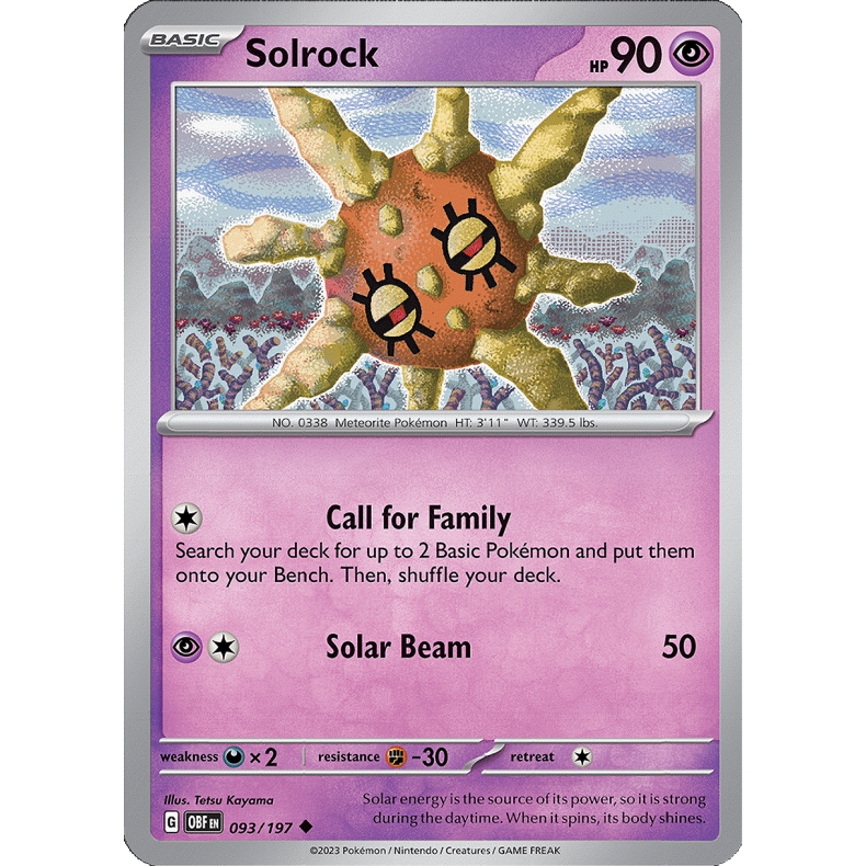 Solrock 093/197 - Obsidian Flames Enkeltkort