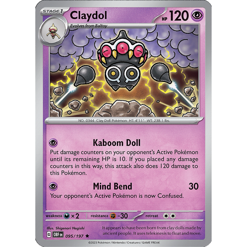 Claydol 095/197 - Obsidian Flames Enkeltkort