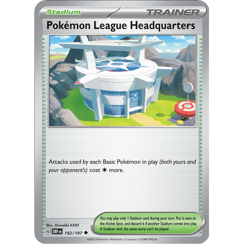 Pokmon League Headquarters 192/197 - Obsidian Flames Enkeltkort