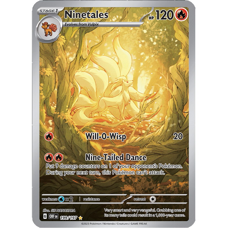 Ninetales 199/197 - Obsidian Flames Enkeltkort