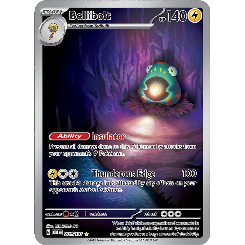 Bellibolt 201/197 - Obsidian Flames Enkeltkort