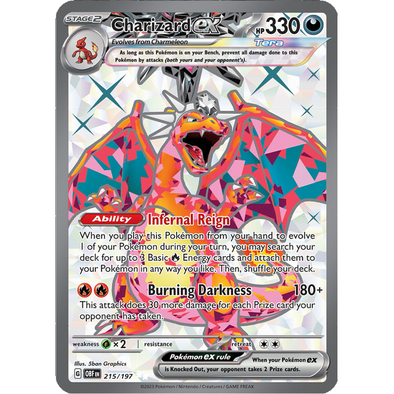 Charizard ex 215/197 - Obsidian Flames Enkeltkort