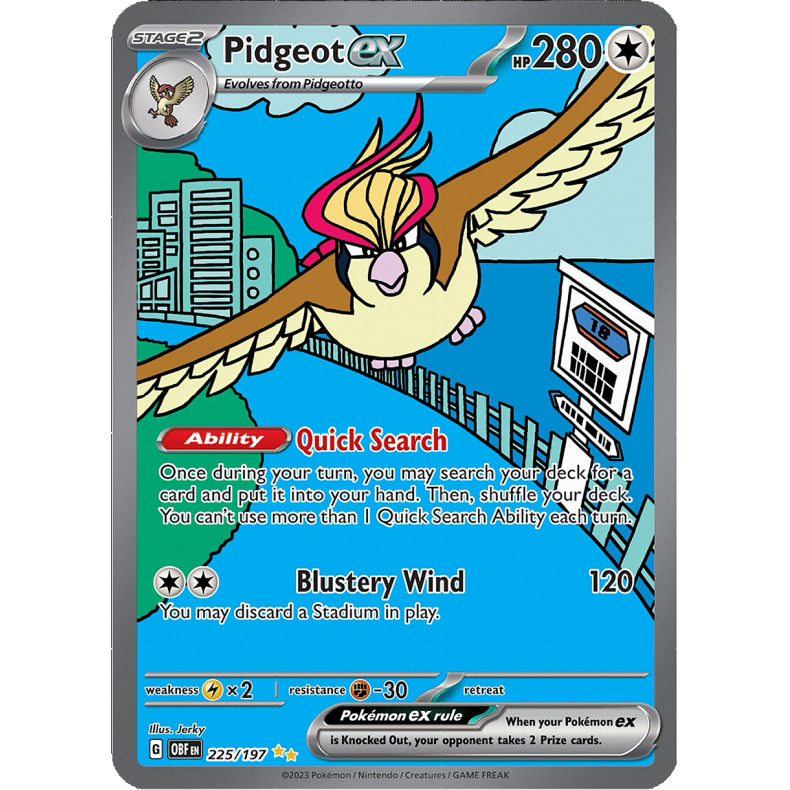 Pidgeot ex 225/197 - Obsidian Flames Enkeltkort