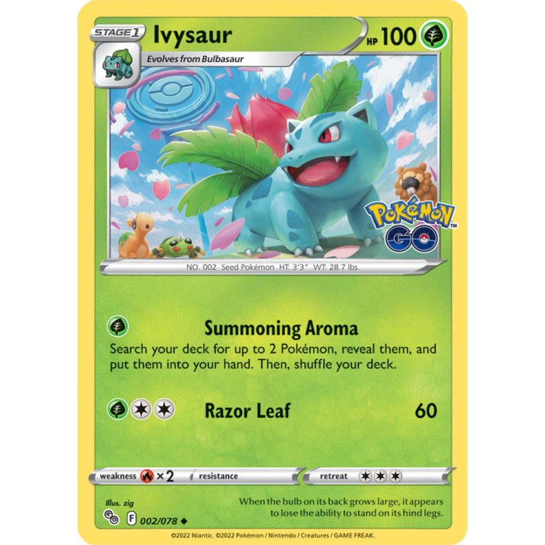 Ivysaur 002/078 - Pokemon Go Enkeltkort