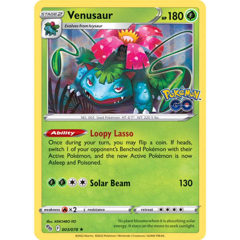 Venusaur 003/078 - Pokemon Go Enkeltkort