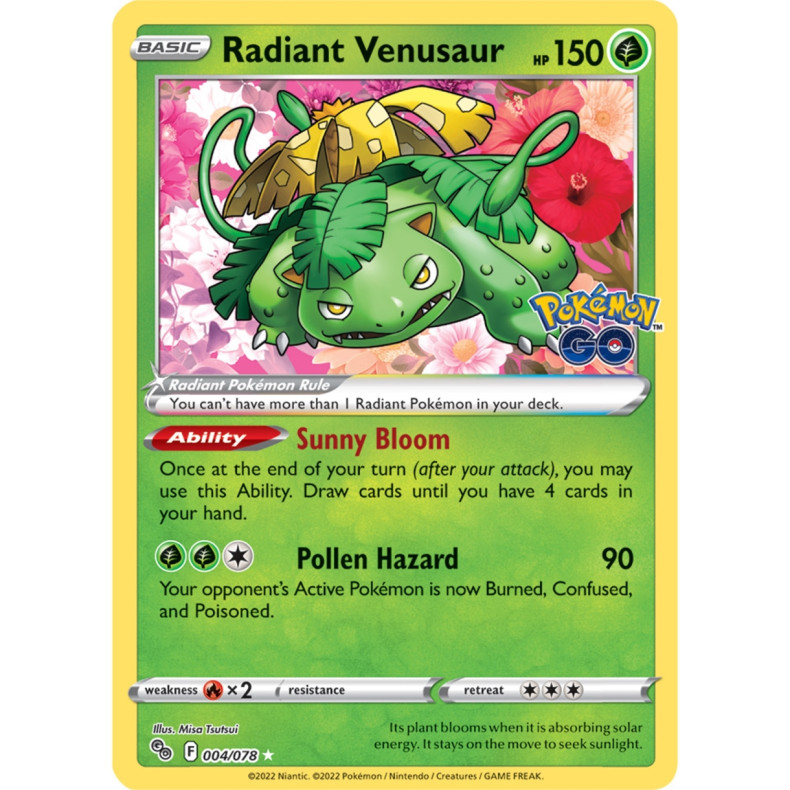 Radiant Venusaur 004/078 - Pokemon Go Enkeltkort