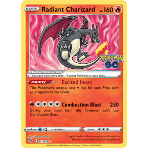 Radiant Charizard 011/078 - Pokemon Go Enkeltkort