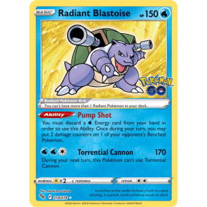 Radiant Blastoise 018/078 - Pokemon Go Enkeltkort