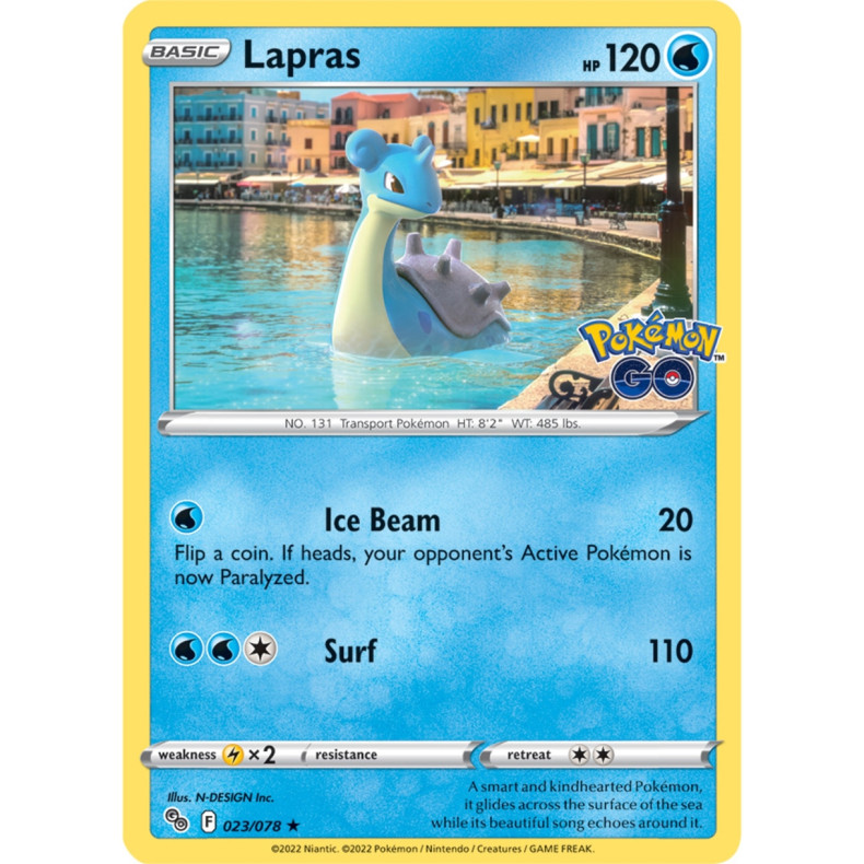 Lapras 023/078 - Pokemon Go Enkeltkort