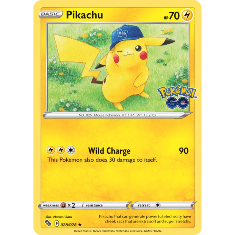 Pikachu 028/078 - Pokemon Go Enkeltkort