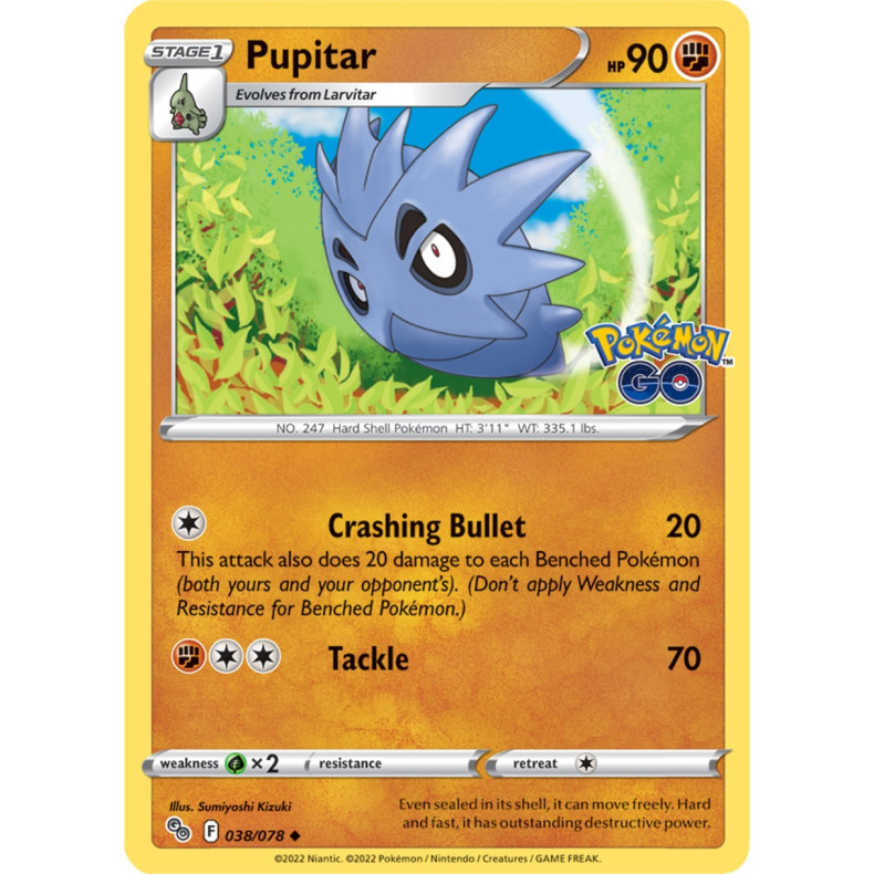 Pupitar 038/078 - Pokemon Go Enkeltkort