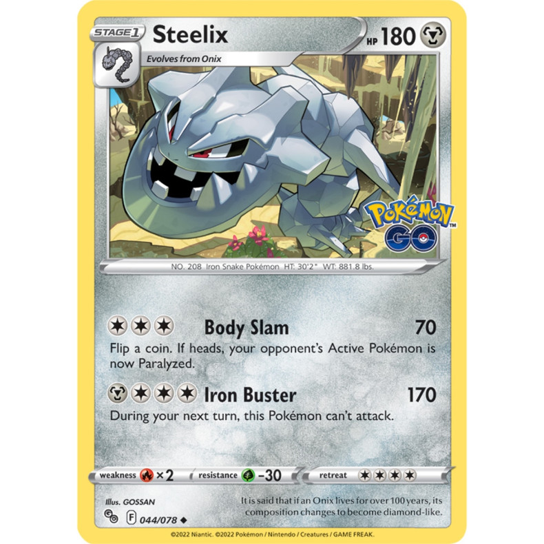 Steelix 044/078 - Pokemon Go Enkeltkort