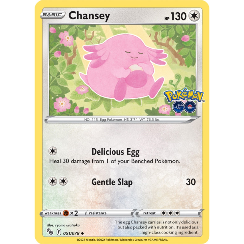 Chansey 051/078 - Pokemon Go Enkeltkort