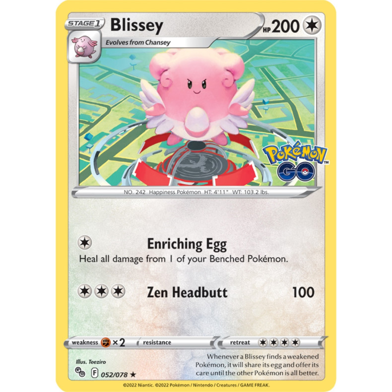 Blissey 052/078 - Pokemon Go Enkeltkort