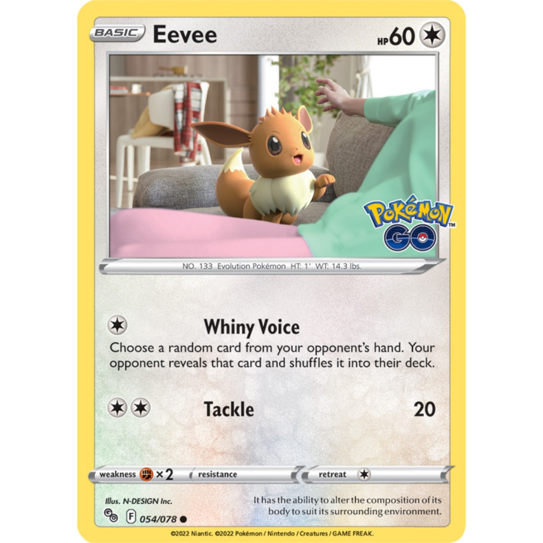 Eevee 054/078 - Pokemon Go Enkeltkort