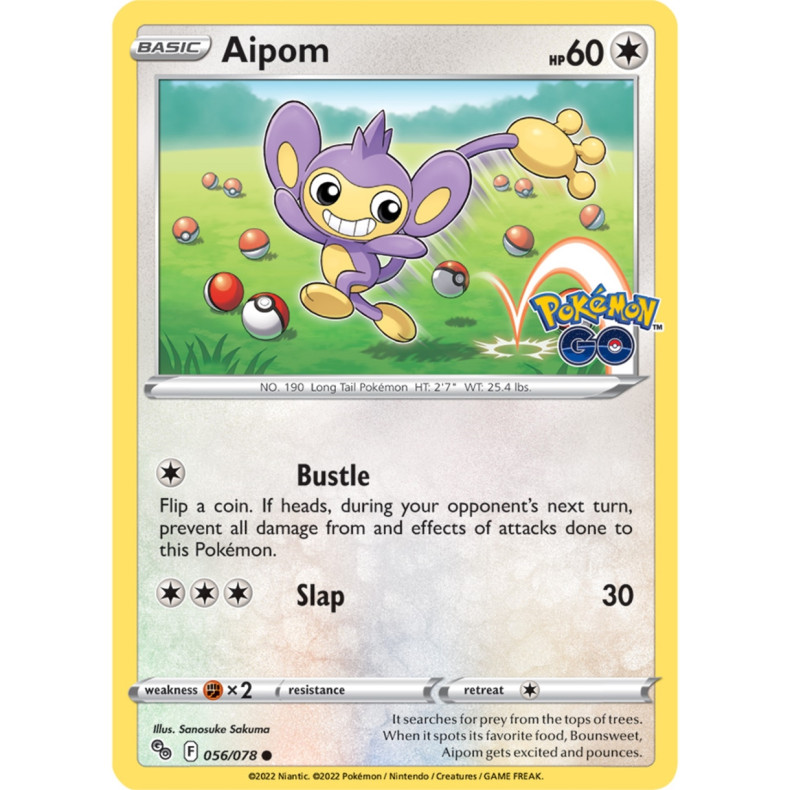 Aipom 056/078 - Pokemon Go Enkeltkort