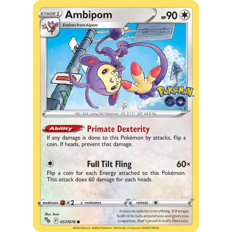 Ambipom 057/078 - Pokemon Go Enkeltkort