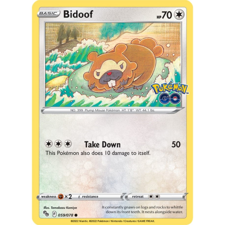 Bidoof 059/078 - Pokemon Go Enkeltkort