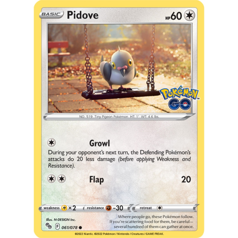 Pidove 061/078 - Pokemon Go Enkeltkort