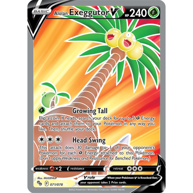 Alolan Exeggutor V 071/078 - Pokemon Go Enkeltkort