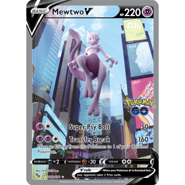 Mewtwo V 072/078 - Pokemon Go Enkeltkort