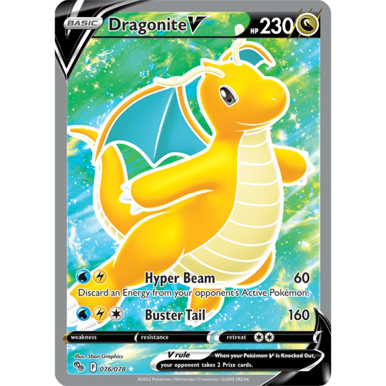 Dragonite V 076/078 - Pokemon Go Enkeltkort