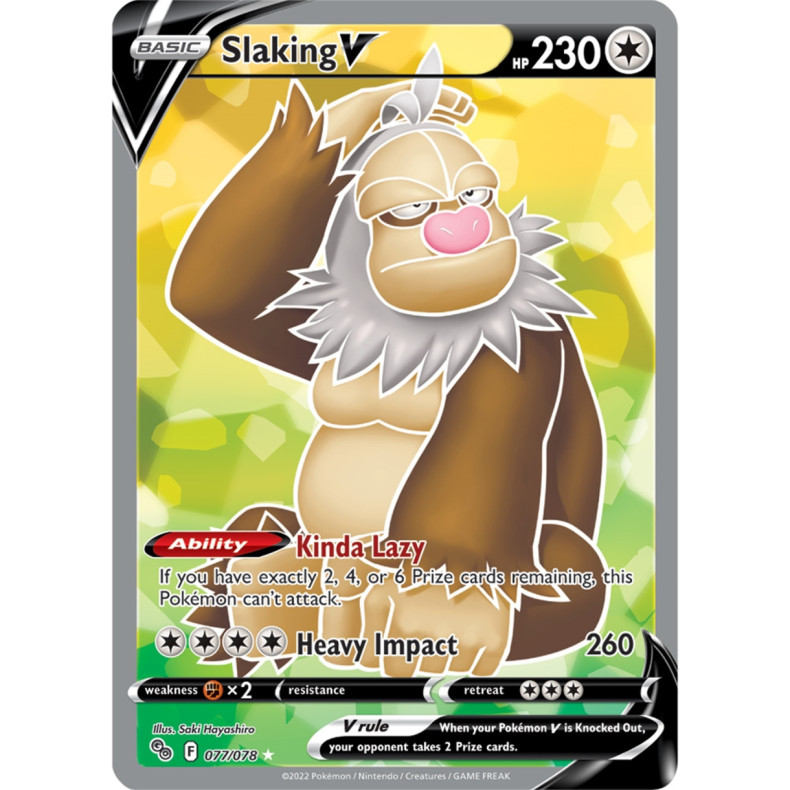 Slaking V 077/078 - Pokemon Go Enkeltkort