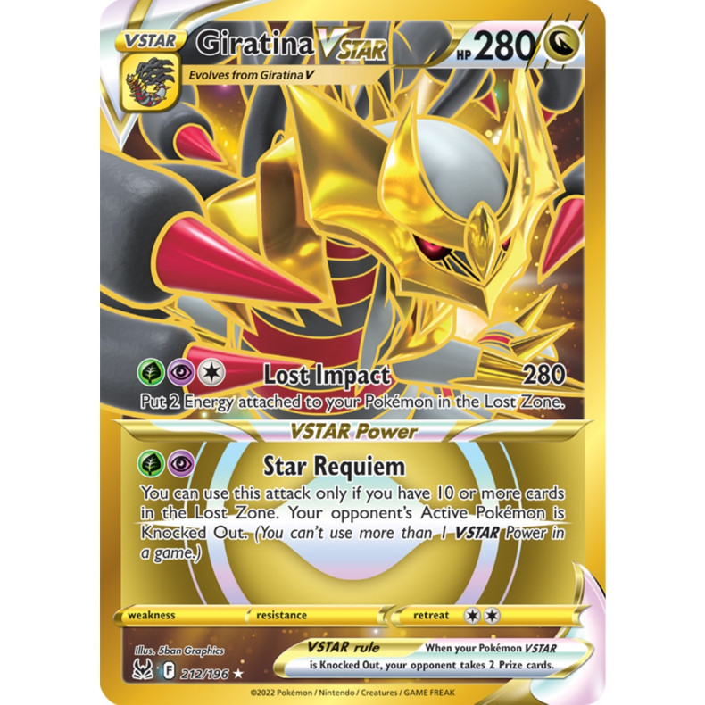 Giratina VSTAR 212/196 - Lost Origin Enkeltkort