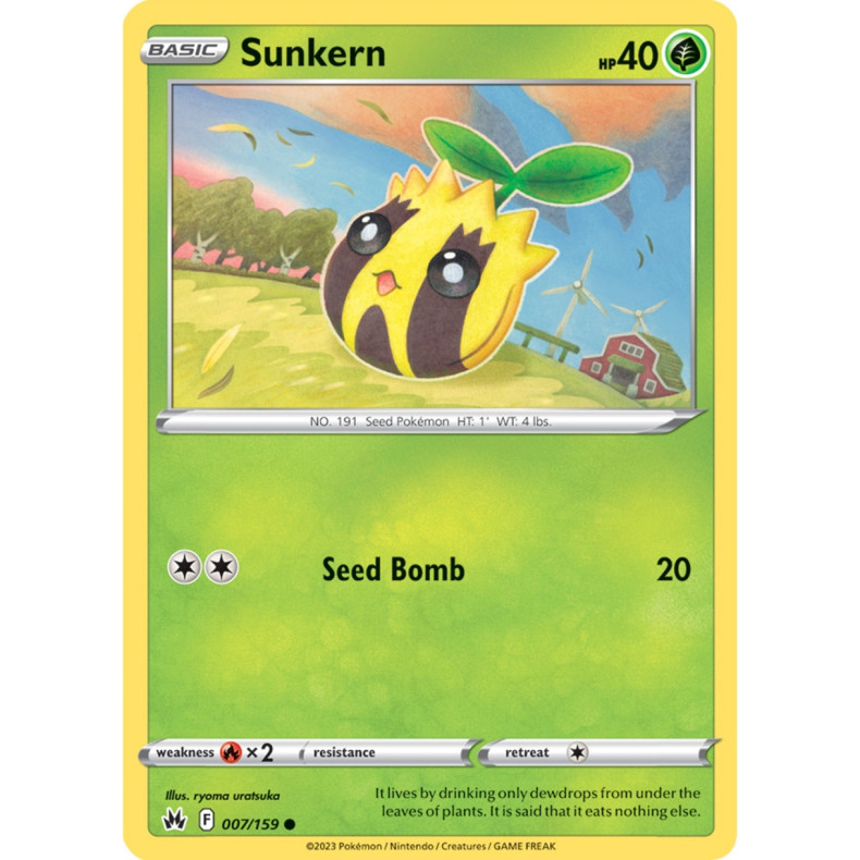 Sunkern 007/159 - Crown Zenith Enkeltkort