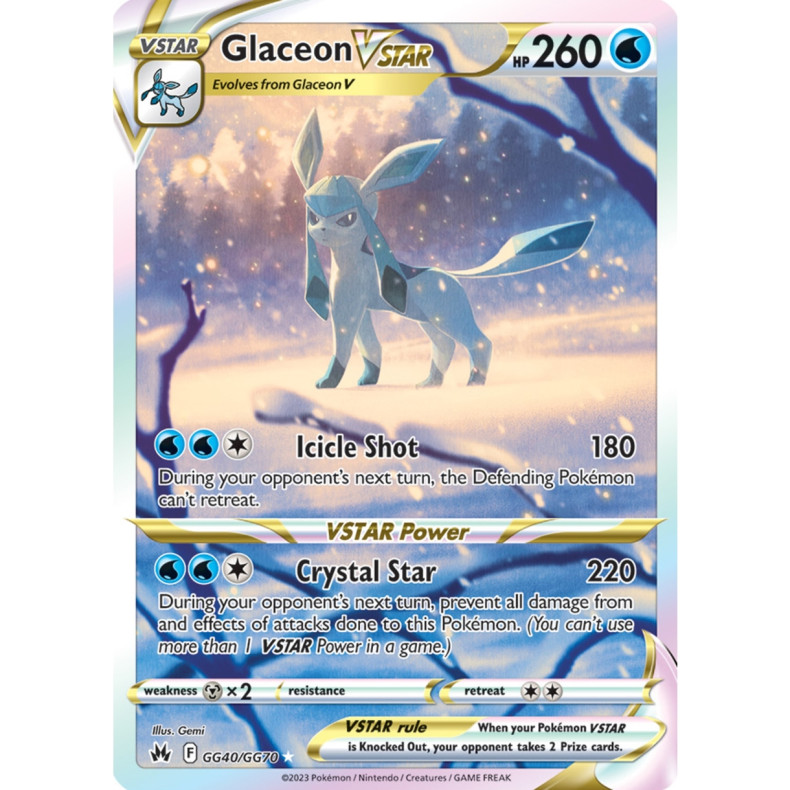 Glaceon VSTAR GG40/GG70 - Crown Zenith Galarian Gallery Enkeltkort