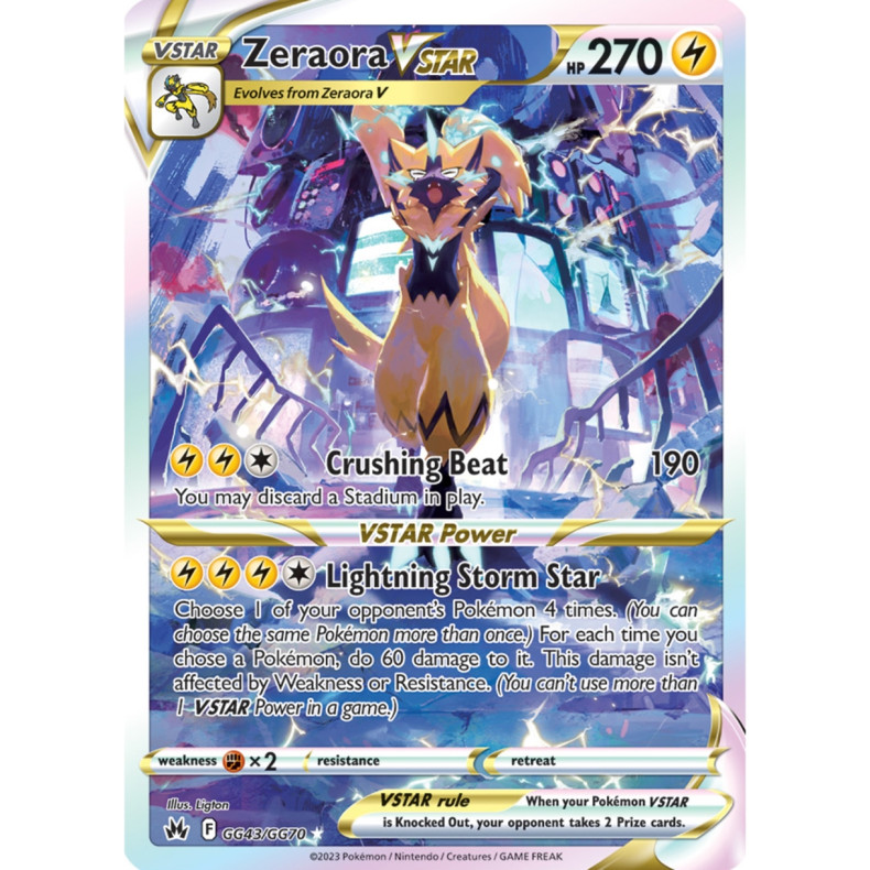 Zeraora VSTAR GG43/GG70 - Crown Zenith Galarian Gallery Enkeltkort