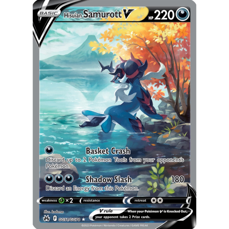 Hisuian Samurott V GG51/GG70 - Crown Zenith Galarian Gallery Enkeltkort