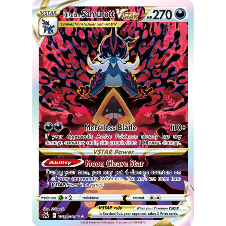 Hisuian Samurott VSTAR GG52/GG70 - Crown Zenith Galarian Gallery Enkeltkort