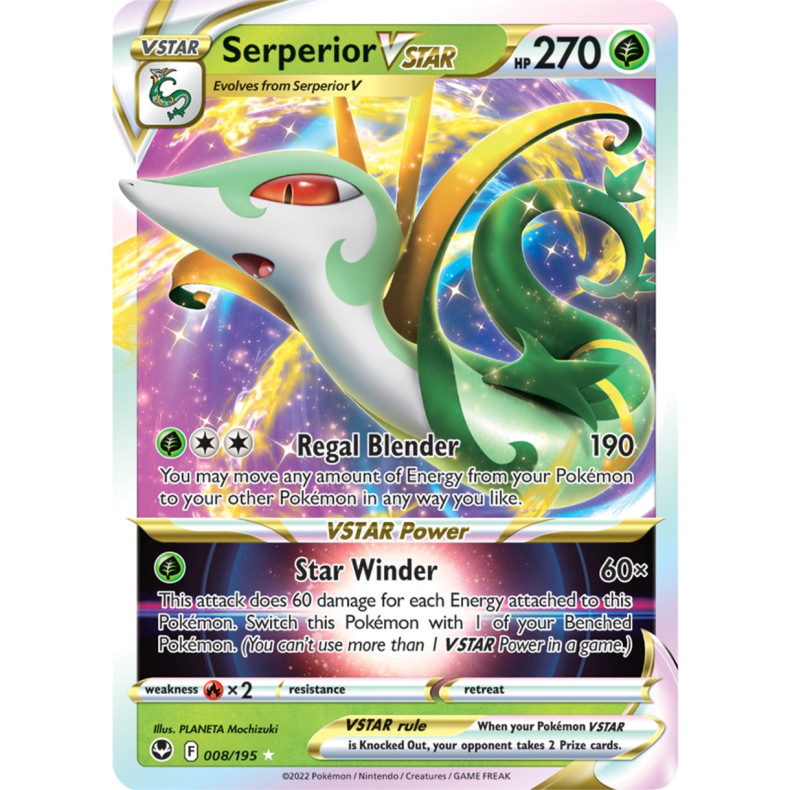 Serperior VSTAR 008/195 - Silver Tempest Enkeltkort