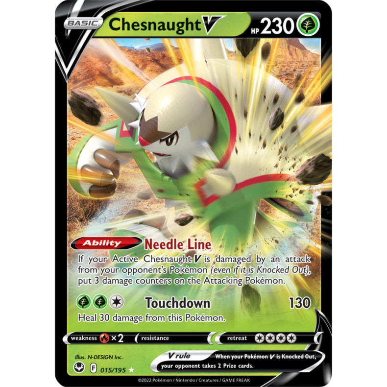 Chesnaught V 015/195 - Silver Tempest Enkeltkort