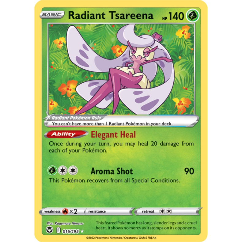 Radiant Tsareena 016/195 - Silver Tempest Enkeltkort